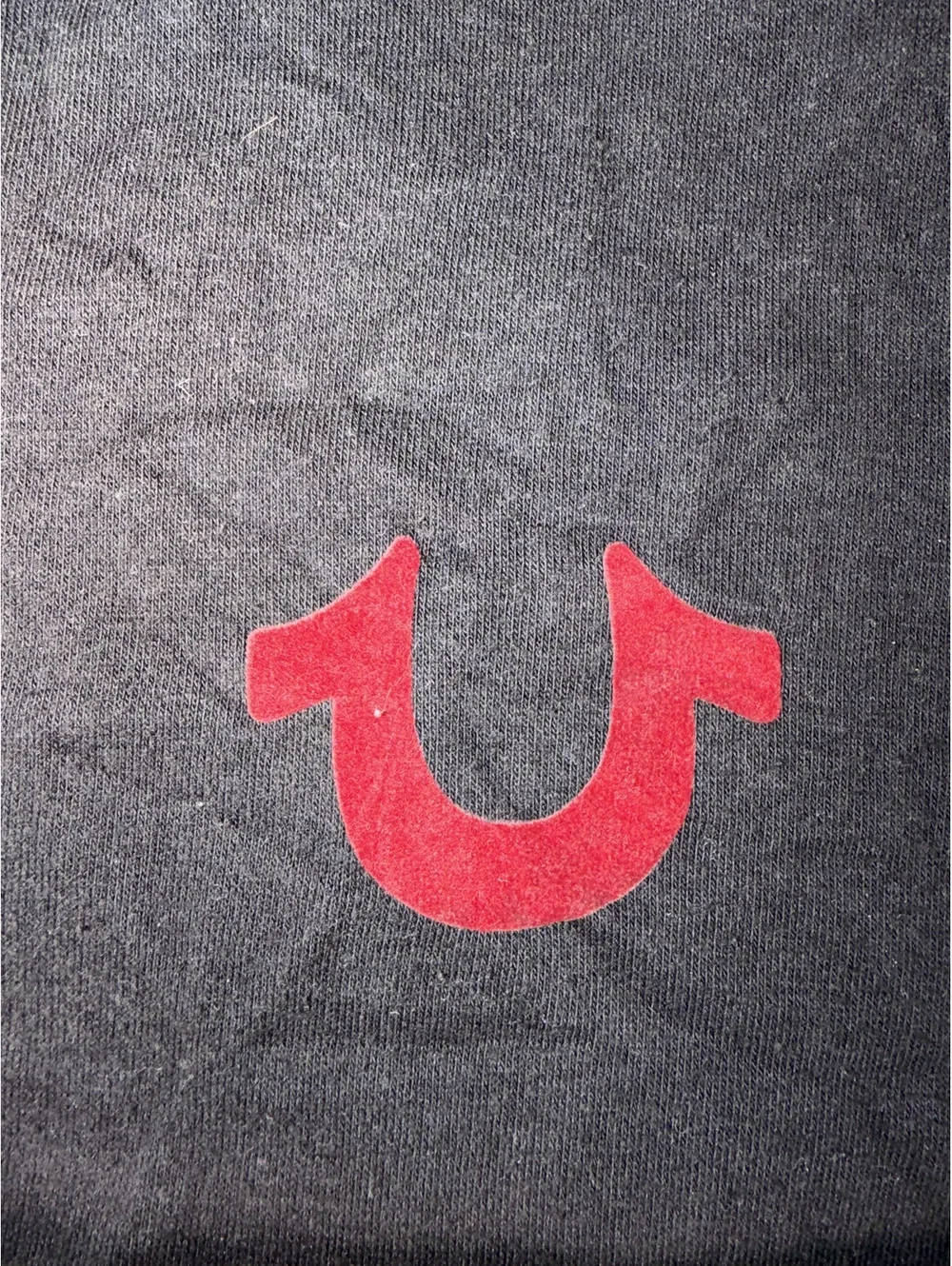 True Religion Men's Black Full Zip Hoodie with Red Logo M/M